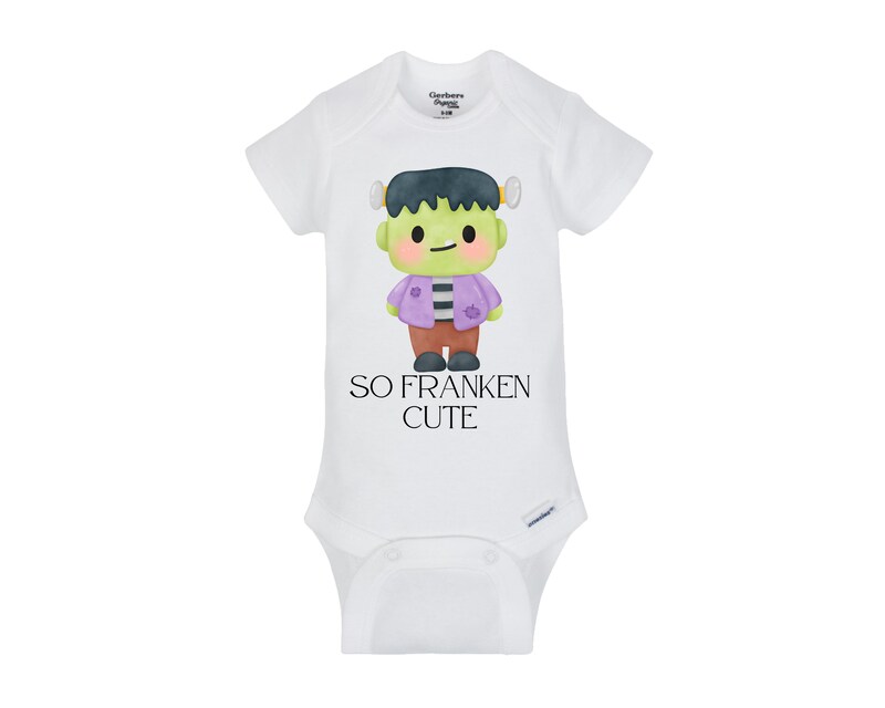 So Franken cute Frankenstein Halloween themed baby Onesie® bodysuit and Toddler shirts size 0-24 Month and 2T-5T